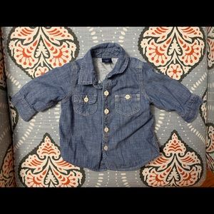 Baby Boys Gap denim shirt 3-6 months